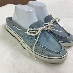 Sperry Top Sider Leather Boat Shoes‎ Anchor Mules, size 9M